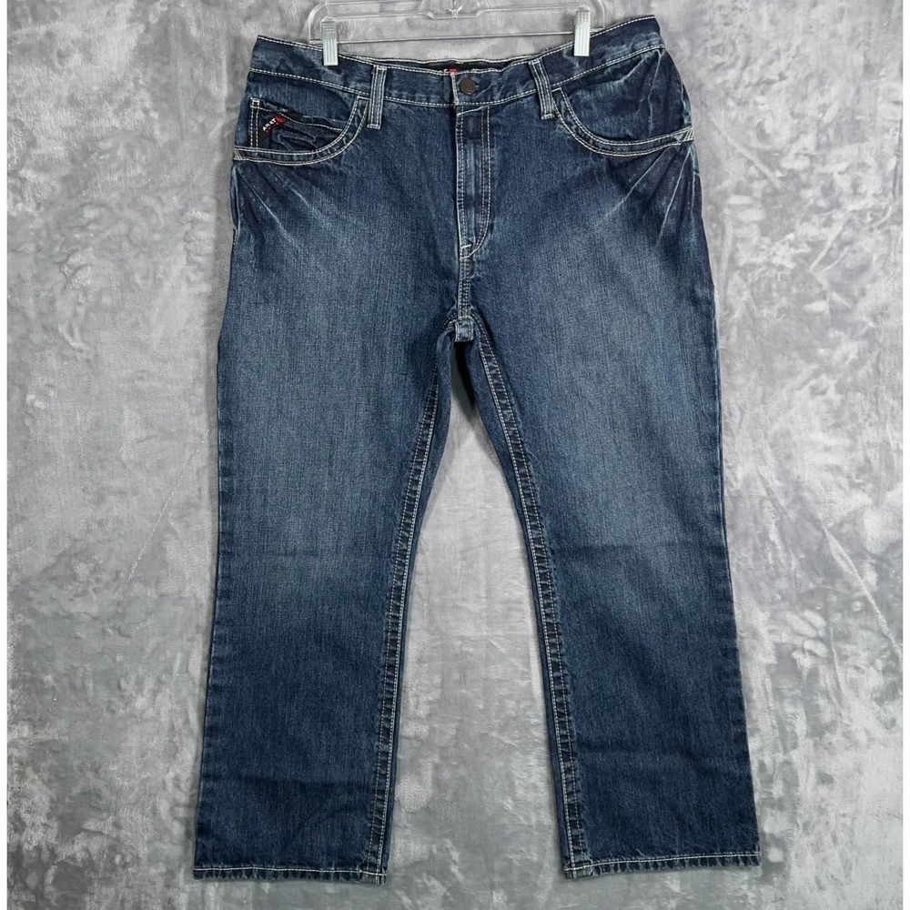 Ariat FR M4 Relaxed Bootcut Jeans Mens 38x30 New Blue Flame Resistant Work